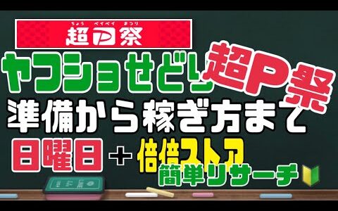 初心者必見！ヤフショせどりの基本と稼ぎ方 超PayPay祭を利用して稼ぐ！倍倍ストア＋日曜日の攻略法