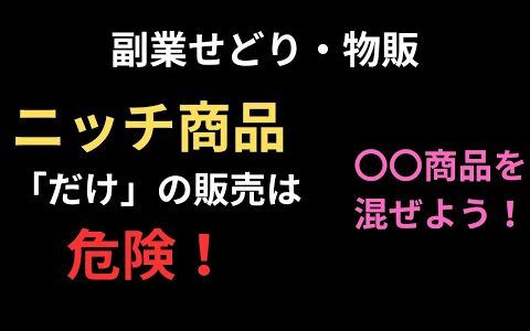 【副業せどり・物販・転売】せどりでニッチ商品を扱うメリット・デメリットを紹介！定番商品と混ぜるのがおすすめ