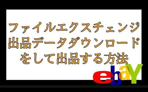 【eBay輸出】eBayセラージャック（リサーチ・出品・在庫管理ツール）　ファイルエクスチェンジで出品する方法を解説しています【イーベイ】