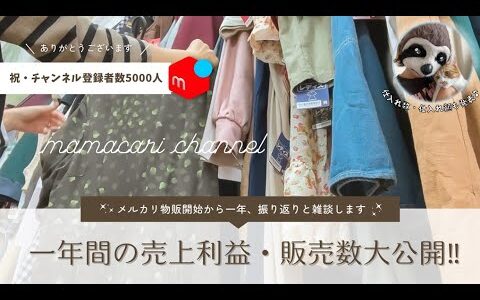 【メルカリ物販】せどり一年間の売上・利益を大大大発表！！販売個数、仕入れ額も公開♪（雑談タイムあり）メルカリ/ラクマ/ヤフオク/電脳/店舗