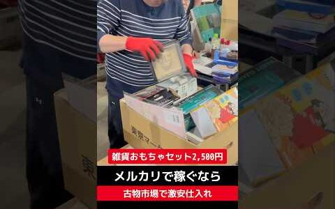 【せどり副業で月収アップ】メルカリで稼ぐなら古物市場で激安仕入れ｜東京マーケットの競り風景！