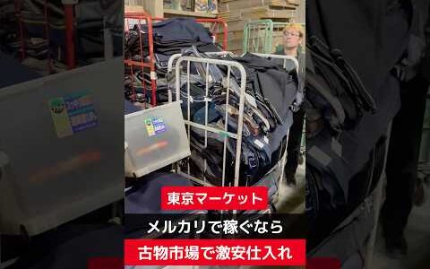 【せどり転売】メルカリで稼ぐなら古物市場で激安仕入れ｜東京マーケットの競り風景！