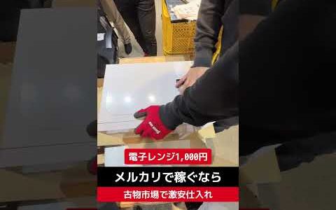 【せどり転売】メルカリで稼ぐなら古物市場で激安仕入れ｜東京マーケットの競り風景！