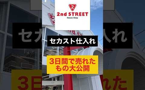 セカスト仕入れ3日間で売れたもの大公開