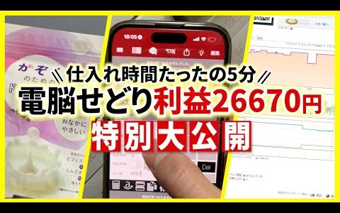 【電脳せどり大公開】初心者でも簡単に稼げる！？5分で楽に利益を出す方法とは！？