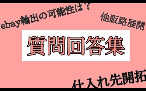 【越境EC/副業eBay輸出せどり】無在庫転売プレイヤーから高利益&高確率売買のebayリサーチ、出品、在庫管理などの質問への回答集【イーベイ】