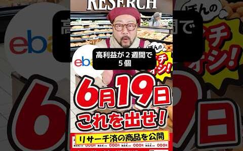 【ebay輸出リサーチ】6月19日商品公開！ライバルが少なくて利益がとれる商品を教えます！丸パクりOK。仕入れ先も公開中。 輸出 初心者 リサーチ