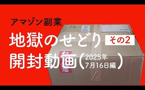 アマゾン副業「地獄のせどり開封動画(2025年7月16日編)その2」