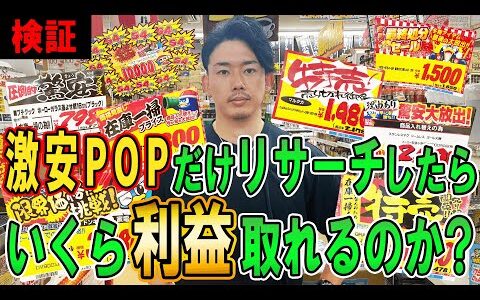 【せどり企画】せどりのプロがドン・キホーテで激安POPだけ3時間リサーチしたらいくら稼げるの？？？